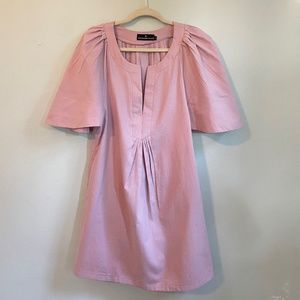 Pomander Place Pink Linen Dress, Medium